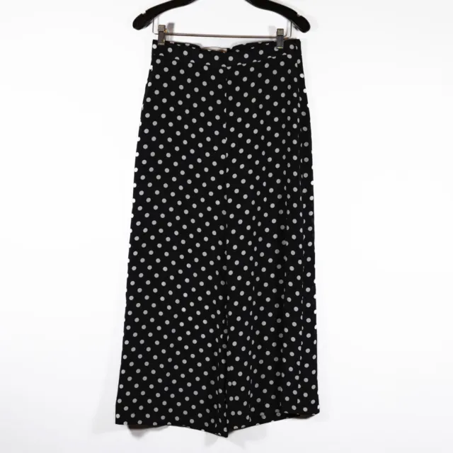 Michael Kors Collection Made In Italy Silk Chiffon Straight Leg Polka Dot Pants