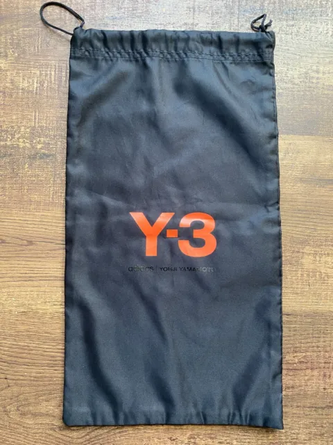 Y3 Yohji Adidas Yamamoto Black Dust Drawstring Bag Shoe Storage - 8.5" x 14"
