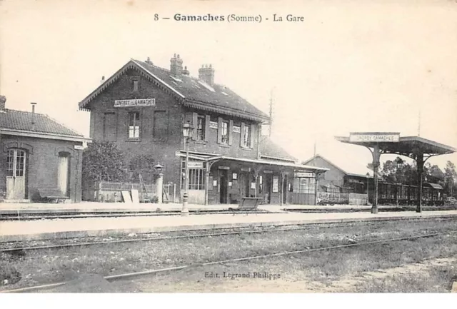 80. n° 103990 .gamaches .la gare .