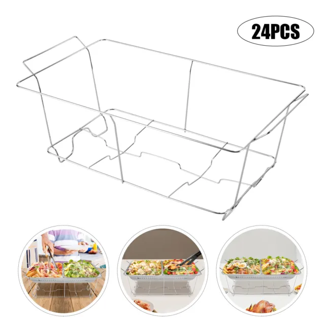 Chafing Wire Rack Buffet Stand - 24 Pack Full Size Racks For Dish Serving Trays