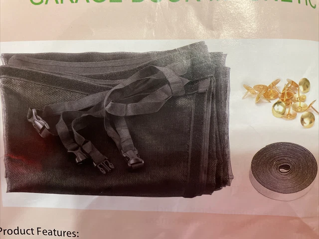 Pantalla exterior garaje puerta pantalla magnética para dos autos garaje con peso para insectos gabinete
