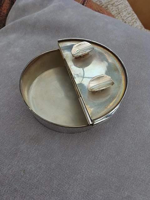 Silver Plated Vintage Antique Cigarette Ashtray & Holder