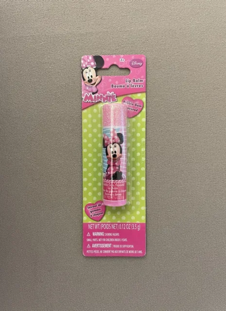 .12 Oz. Minnie Mouse “Bubble Gum” Flavored Lip Balm, For Ages 3+, New In Package