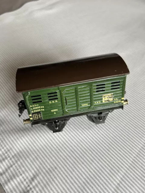 Märklin 1689 Viehwagen Grün Hervorragend