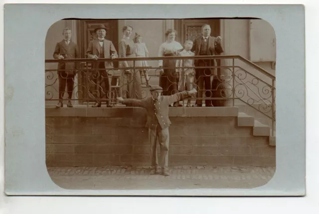 REICHSHOFFEN  Alsace Bas Rhin CPA 67 Carte photo escalier ( lieu à identifier)