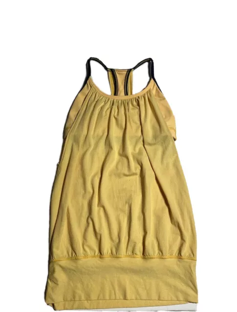 Lululemon No Limits Tank Top Burning Yellow Women's Sz 4