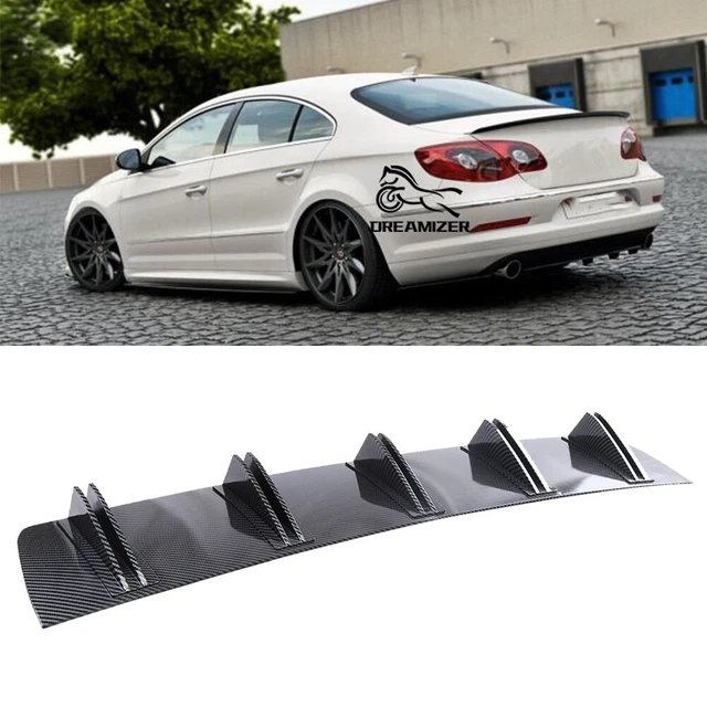 FOR VW PASSAT CC Carbon Fiber Rear Bumper Spoiler Splitter Lip Diffuser ...