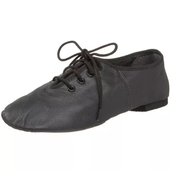 Leo's 7038 Adult Size 5.5 (Fits Adult 5) Black Lace Up Split Sole Jazz Shoe