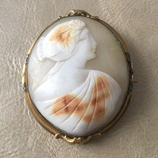 Boucle De Ceinture époque Napoléon III , Camée Coquillage