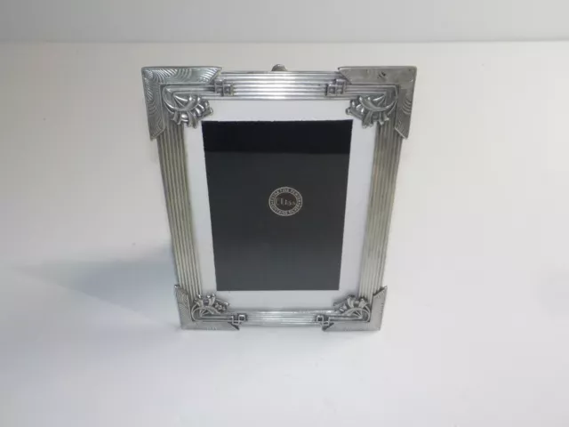 ELIAS FINE PEWTER Art Deco 2058 Contains Silver Photo Frame For 4 x 6 Picture