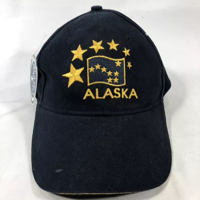 Alaska Hat Cap Adjustable Stars Embroidered One Size Fits Most Arctic Circle Ent