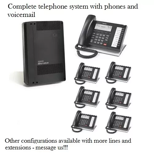 Refurbished Toshiba CIX40 phone system with (7) DP5022SDM phones and Voicemail