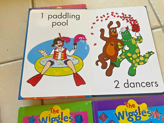 THE WIGGLES SPARKLE Books X4 Learn about Colour, Numbers, Opposites ...