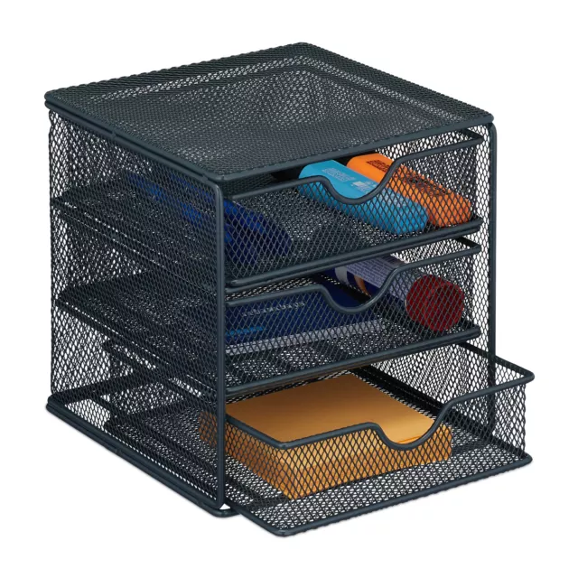 Schubladenbox Schreibtisch Organizer 3 Schubladen Bürobox Büro-Organizer Mesh