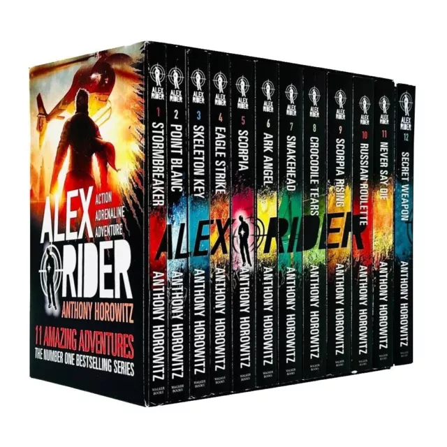 Alex Rider Series 12 Books Collection Set by Anthony Horowitz Stormbreaker,Secre