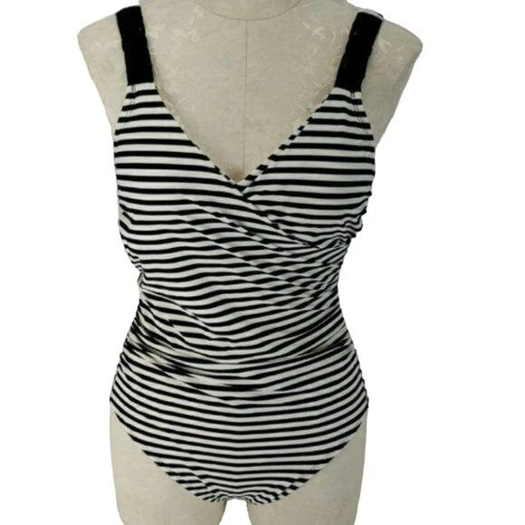 Merona Striped One Piece small Bathing Suit