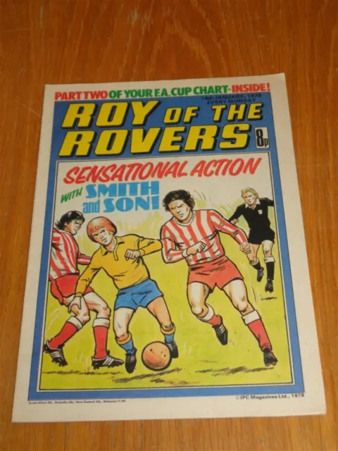 Roy Of Rovers 14Th January 1978 Ipc British Weekly _