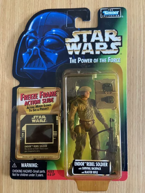 Star Wars,  Rebel Soldier ( Endor) , POTF2 Actionfigur in OVP, Kenner 1997