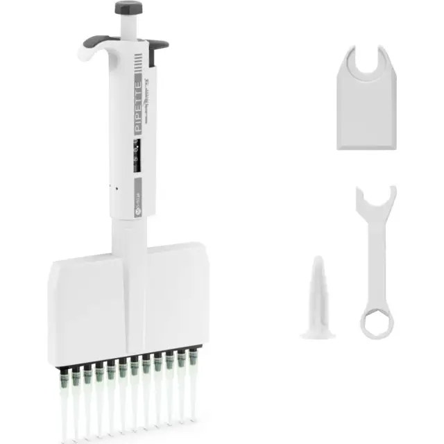 Pipette multicanaux pour 12 embouts 0,005 - 0,05 ml (5 - 50 μl)