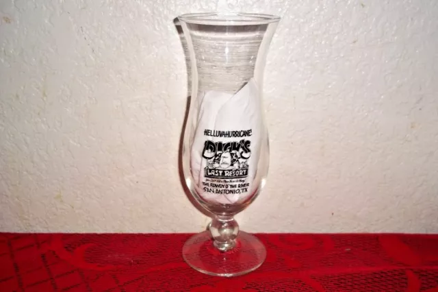 Dick's Last Resort San Antonio Helluva Hurricane Bar Glass The Rowdy O The River