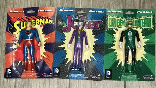 NJCroce Bendable Poseable Superman Joker Green Lantern Set