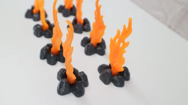 PLAYMOBIL FEU DE camp x8 flamme feu feu feu médiéval château use 3666 ...