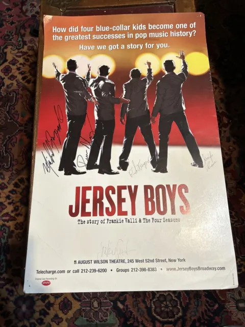 JERSEY BOYS Broadway Cast Signed Poster Four Seasons