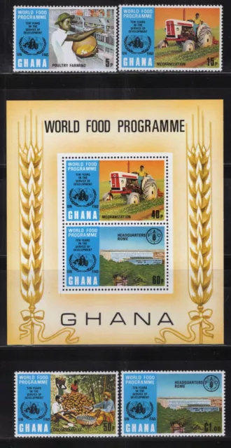 ZAYIX Ghana 490-494 MNH World Food Program UN Emblem Farming 013123SM38