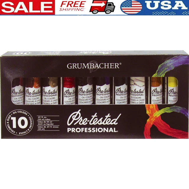 Oil Paints Professional Linseed Universal Permanent Intermixable 10 Colors 24 Ml