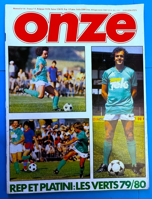 FOOTBALL ONZE n° 44 REP PLATINI L'ASSE 1979 + CALENDRIER DE