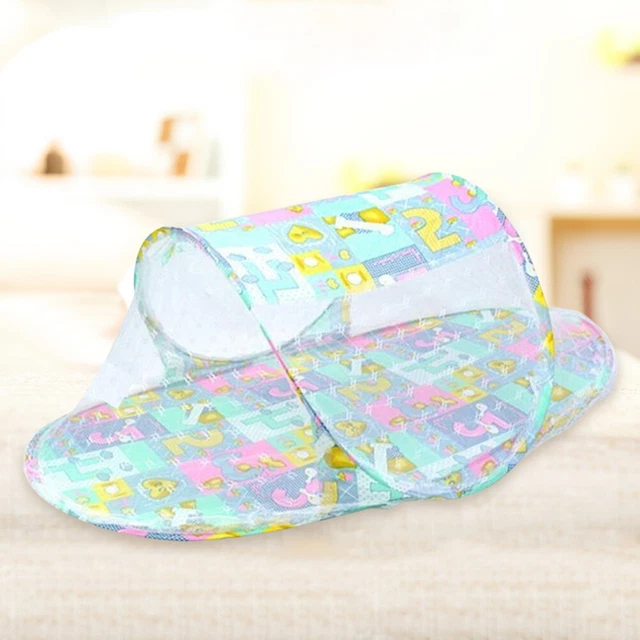 Ropa de cama plegable para cuna para recién nacido (verde)