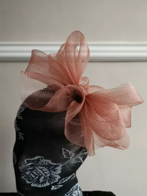 brown crin fascinator headband headpiece wedding party piece race ascot bridal