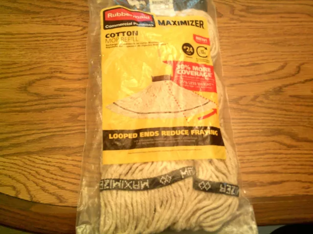 Rubbermaid Commercial #24 Maximizer Cotton Mop Refill NEW