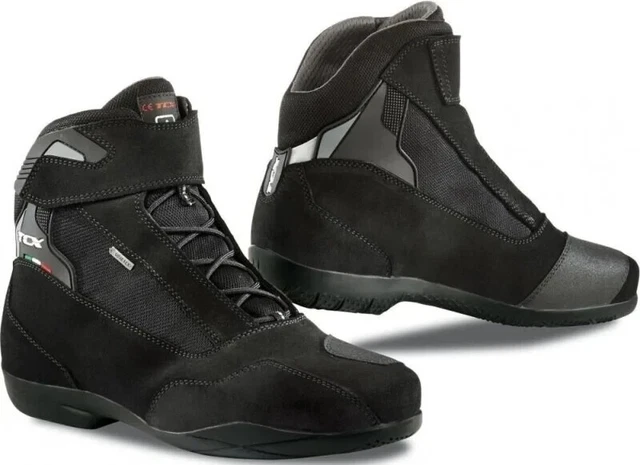 Bottes Moto VASTER Imperméables - Cuir Véritable, Protection Cheville/talon, Fermeture Zip