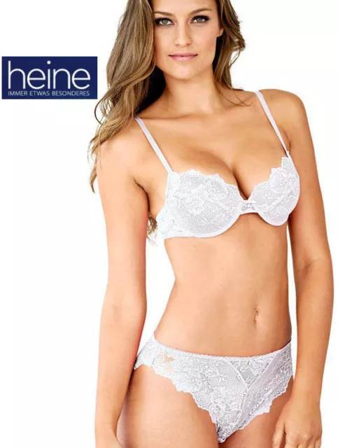 NEU GANZ AUS SPITZE ! SOFT SCHALEN BH mit BÜGEL 80 C HEINE weiss *119338