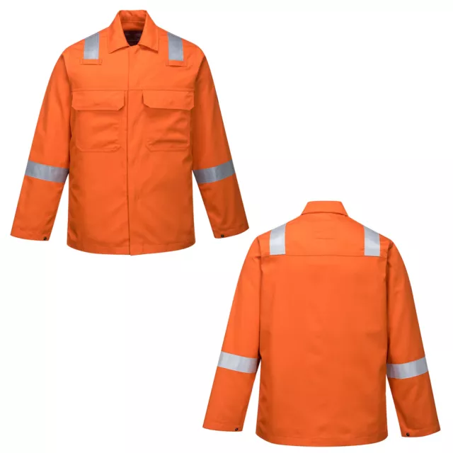 Mens Bizweld Iona Jacket Portwest Flameproof Welding Jacket BZ13 UKS-3XL