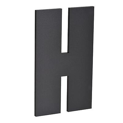 3.86 Inch 3D Self-Adhesive House Letter H for Hotel Mailbox Address, Matte Black