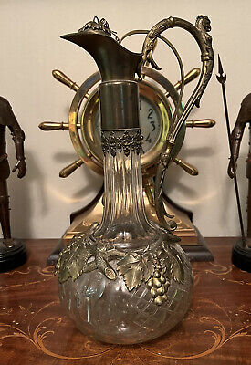 Stunning French 19th Century Cut Glass & Ormolu Mounted Wine Ewer! Beautiful!!!