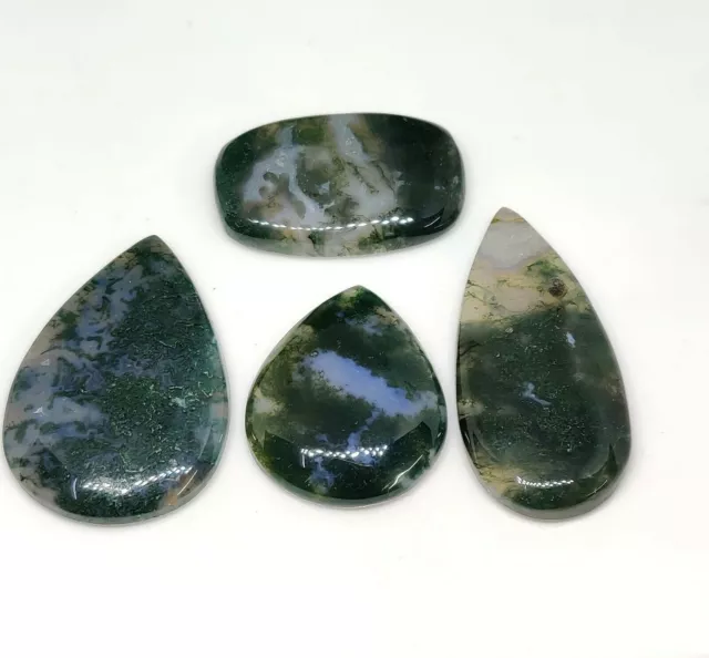 216 cts.Natural Alluring Moss Agate Mix Cabochon Handmade Loose Gemstone Lot