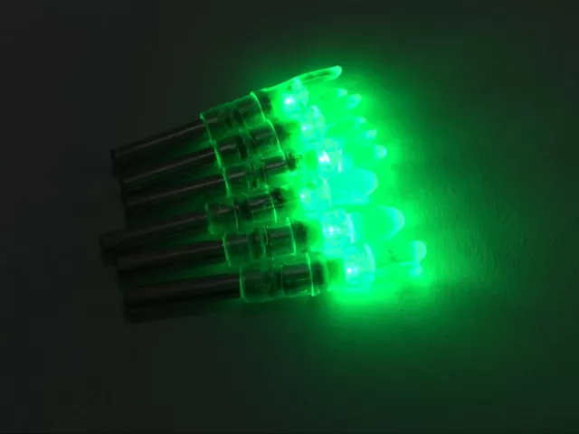 6PK archery nocks lighted led arrow nocks for ID 5.3 mm compound bow arrow shaft