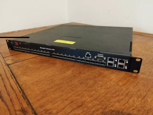 Brocade TurboIron 24X 24-Port 10GB SFP Enterprise Network Switch Dual PSU