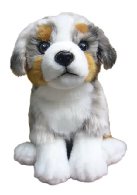 Australian Shepherd  Puppy Soft Toy Dog Teddy. by Faithful Friends, Gift. 25cmH