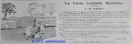 Publicite Michelin Pneu Carte Routiere Guide Bibendum Signe Cousyn De 1921 Ad