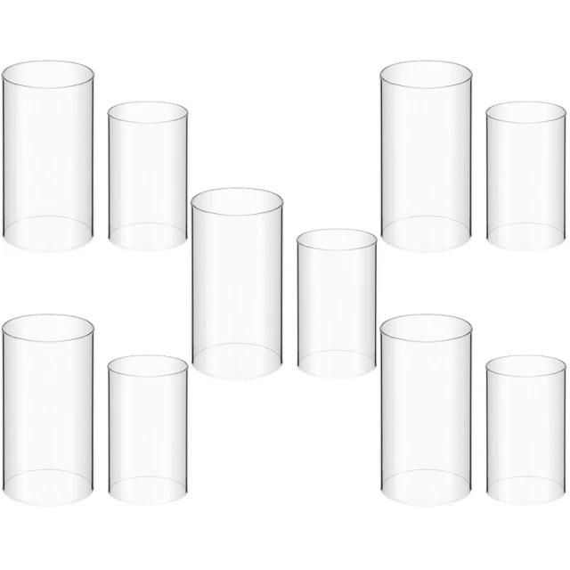 10 Pcs Transparent Daily Use Candle Cover Candle Shade Candle Cylinder for Home