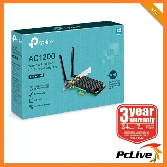 TP-Link Archer T4E 1200Mbps Dual Band Wireless Card PCI Express Adapter AC1200