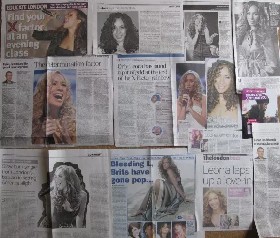 LEONA LEWIS clipping / cuttings UK newspapers