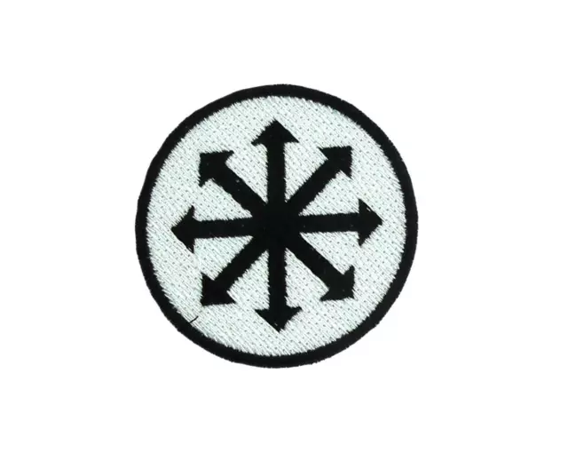 Patch ecusson brode applique thermocollant chaos symbole etoile chaosphere