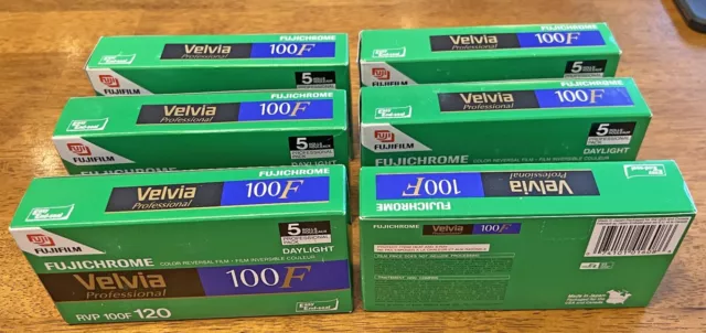 Fujifilm Vevia Professional RVP 100F 120 film rolls *** NOS ***