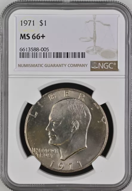 1971 $1 Eisenhower  Dollar NGC MS66+  6613588-005