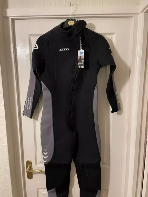 ZCCO  3mm Neoprene Wetsuit ,Front Zip Full Body Diving Suit Size Small